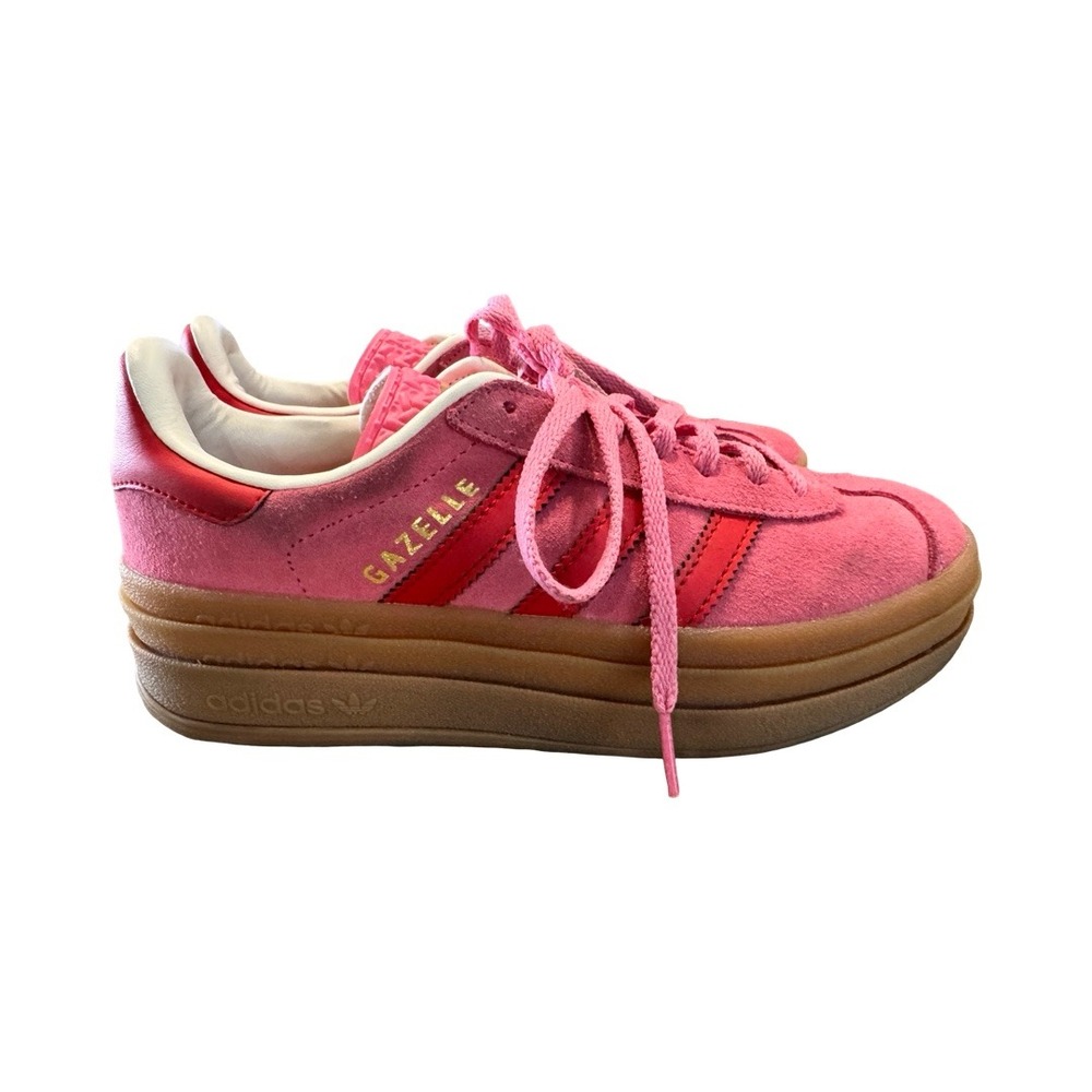 Adidas Gazelle adidas Gazelle Bold Athletic Shoe Big Kid Red Pink 4.5 - Picture 2 of 8